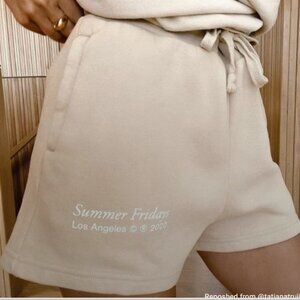 Summer Fridays Tan Sweat Shorts Size M
